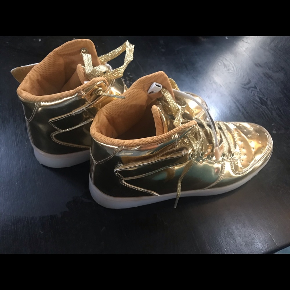 Gold High tops Size 8